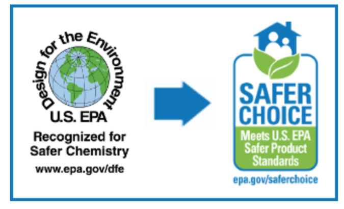 Design for the Environment logo alongside the Safer Choice logo.
